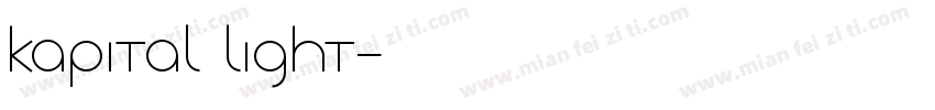 KAPITAL Light字体转换